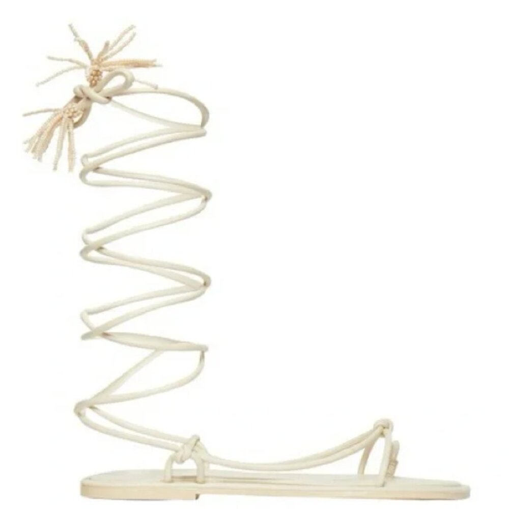 FARM Rio Women's Strappy Thong Flat Sandals in Off-white -- new and never worn!